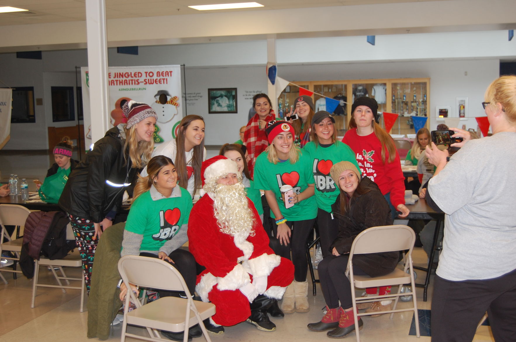 Santa and volunteers